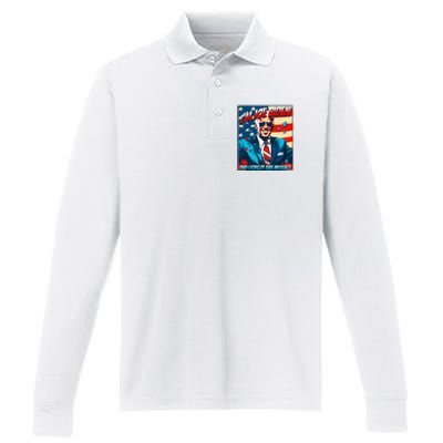 Im Joe Biden And I Forgot This Message Performance Long Sleeve Polo