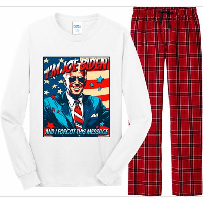 Im Joe Biden And I Forgot This Message Long Sleeve Pajama Set