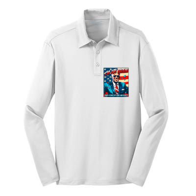 Im Joe Biden And I Forgot This Message Silk Touch Performance Long Sleeve Polo