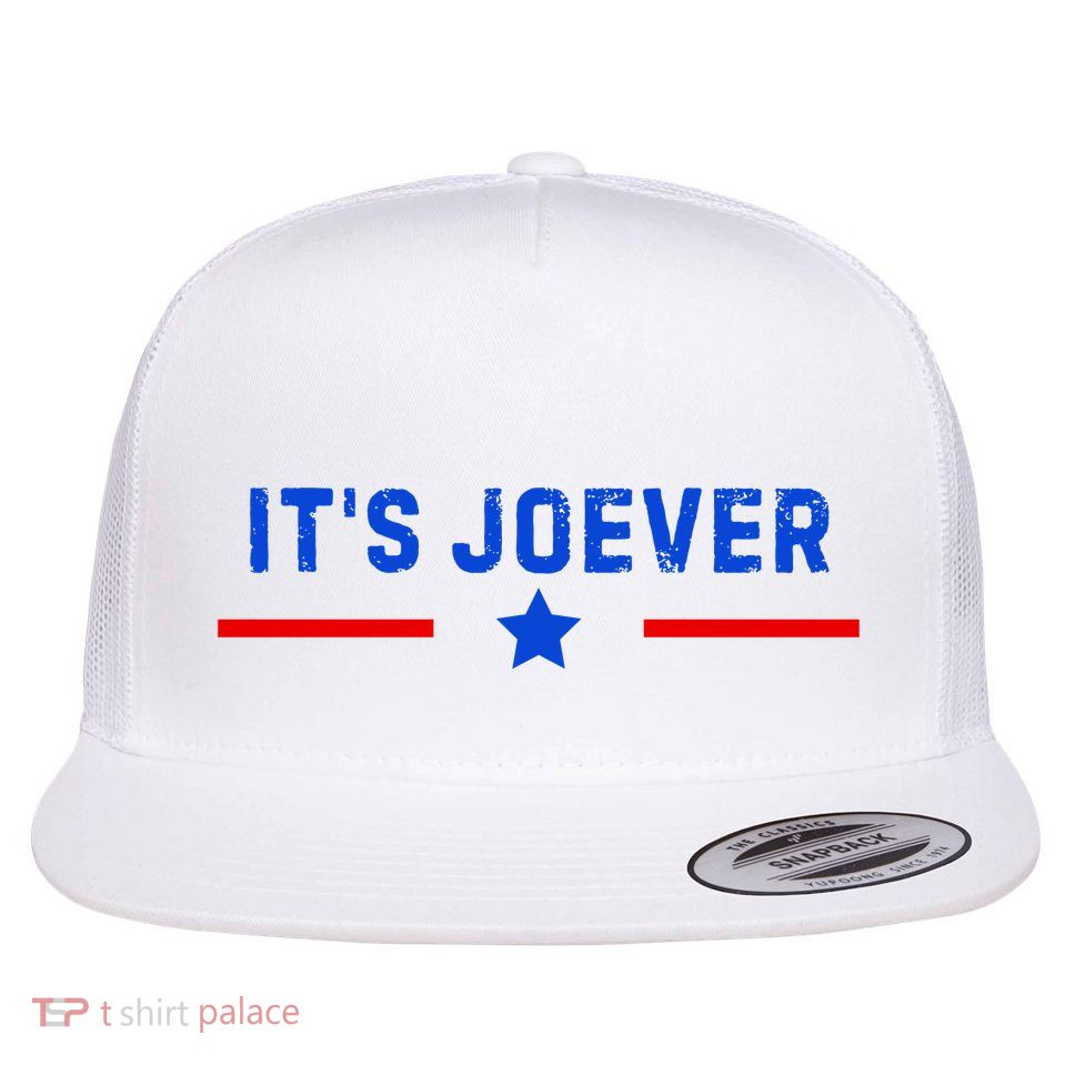 ItS Joever Biden Funny Political Meme Flat Bill Trucker Hat