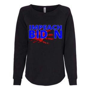 Impeach Joe Biden Bloody Handprint Womens California Wash Sweatshirt