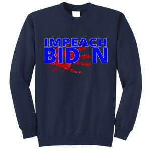 Impeach Joe Biden Bloody Handprint Tall Sweatshirt