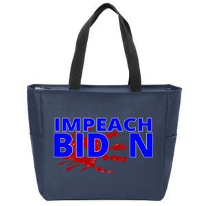 Impeach Joe Biden Bloody Handprint Zip Tote Bag