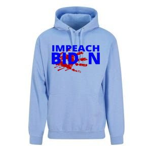 Impeach Joe Biden Bloody Handprint Unisex Surf Hoodie