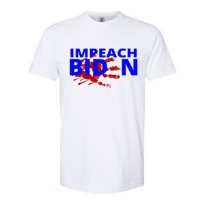 Impeach Joe Biden Bloody Handprint Softstyle CVC T-Shirt