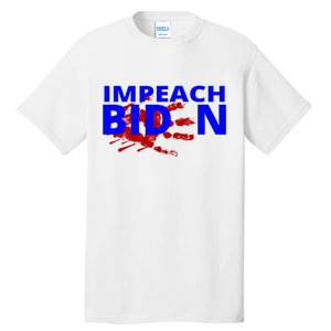 Impeach Joe Biden Bloody Handprint Tall T-Shirt