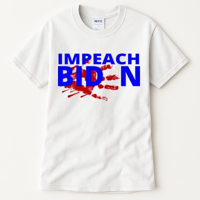 Impeach Joe Biden Bloody Handprint Tall T-Shirt