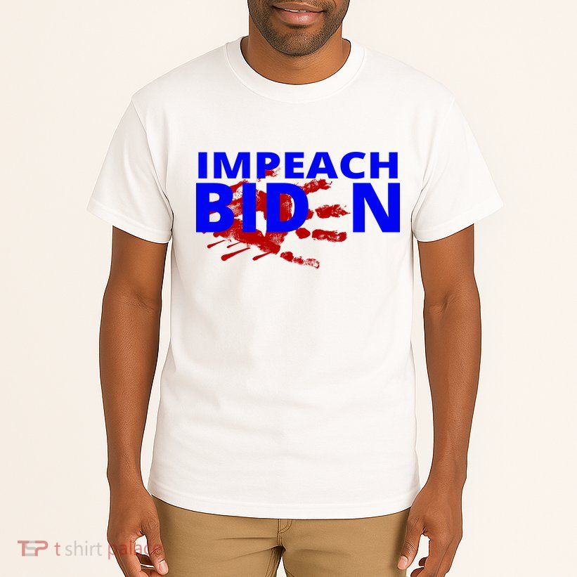 Impeach Joe Biden Bloody Handprint Tall T-Shirt