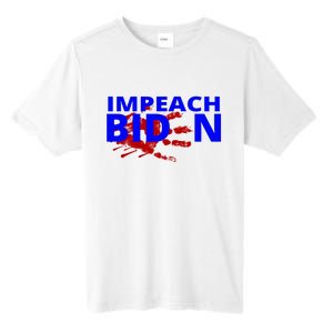 Impeach Joe Biden Bloody Handprint Tall Fusion ChromaSoft Performance T-Shirt