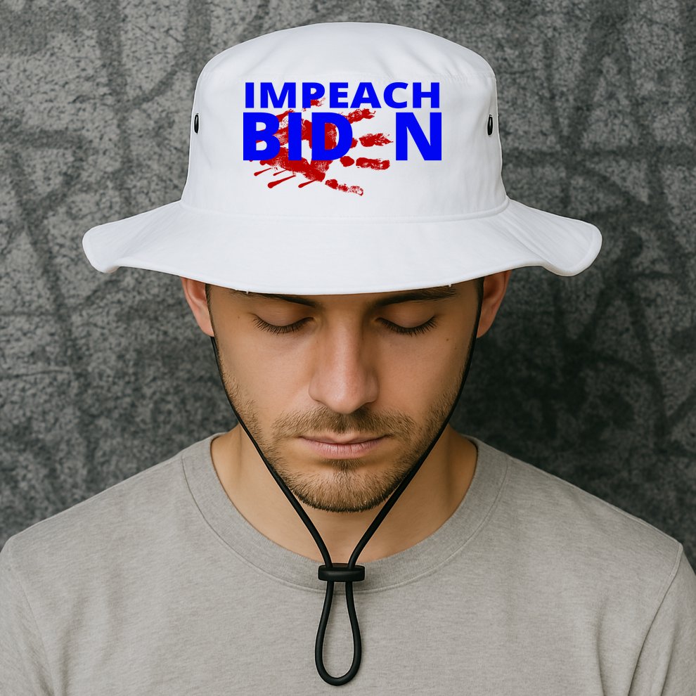 Impeach Joe Biden Bloody Handprint Bucket Hat