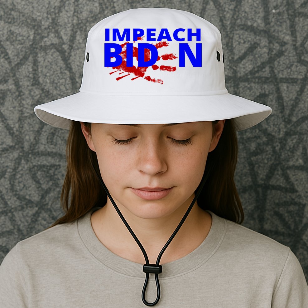 Impeach Joe Biden Bloody Handprint Bucket Hat