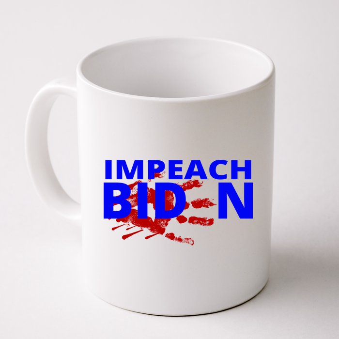 Impeach Joe Biden Bloody Handprint Mug