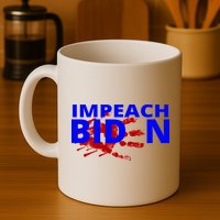 Impeach Joe Biden Bloody Handprint Mug