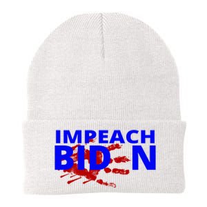 Impeach Joe Biden Bloody Handprint Knit Cap Winter Beanie