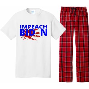 Impeach Joe Biden Bloody Handprint Pajama Set