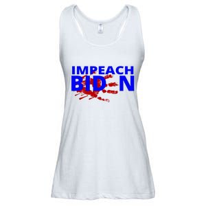 Impeach Joe Biden Bloody Handprint Ladies Essential Flowy Tank