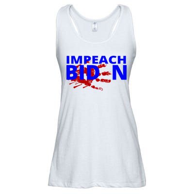 Impeach Joe Biden Bloody Handprint Ladies Essential Flowy Tank