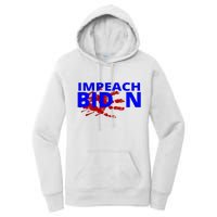 Impeach Joe Biden Bloody Handprint Women's Pullover Hoodie