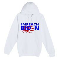 Impeach Joe Biden Bloody Handprint Premium Pullover Hoodie