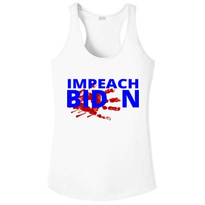 Impeach Joe Biden Bloody Handprint Ladies PosiCharge Competitor Racerback Tank