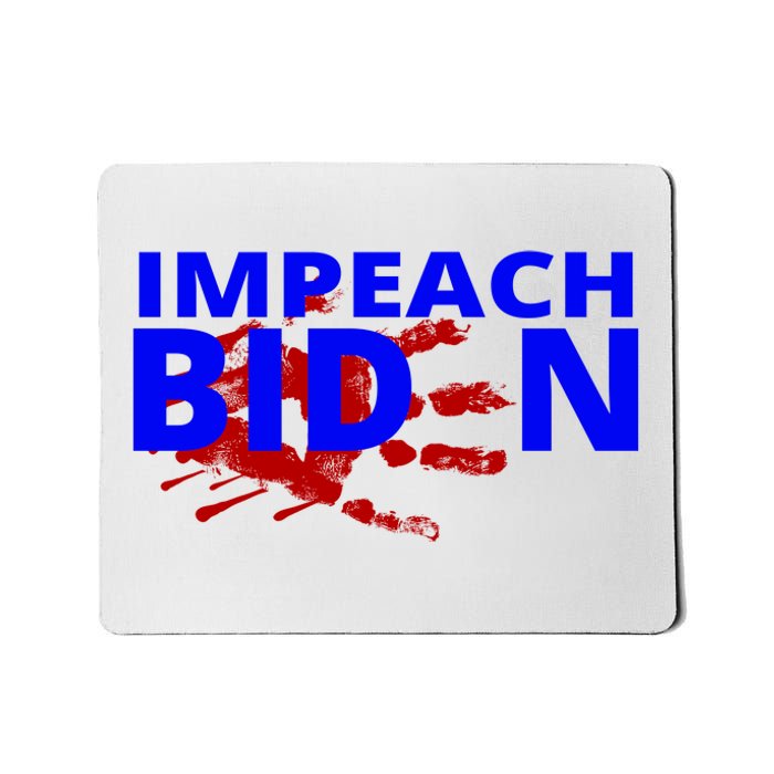 Impeach Joe Biden Bloody Handprint Mousepad