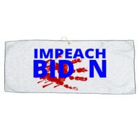 Impeach Joe Biden Bloody Handprint Large Microfiber Waffle Golf Towel