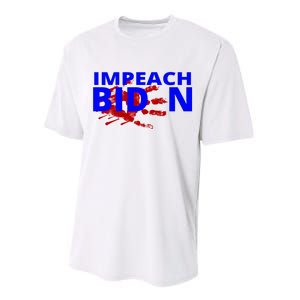 Impeach Joe Biden Bloody Handprint Performance Sprint T-Shirt