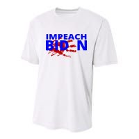 Impeach Joe Biden Bloody Handprint Youth Performance Sprint T-Shirt