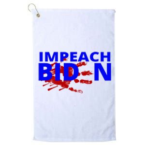 Impeach Joe Biden Bloody Handprint Platinum Collection Golf Towel