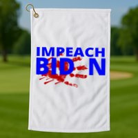 Impeach Joe Biden Bloody Handprint Golf Towel