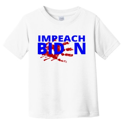Impeach Joe Biden Bloody Handprint Toddler T-Shirt