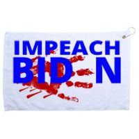 Impeach Joe Biden Bloody Handprint Grommeted Golf Towel