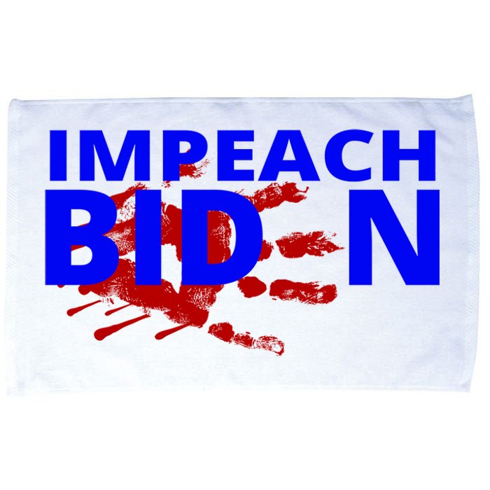 Impeach Joe Biden Bloody Handprint Microfiber Hand Towel