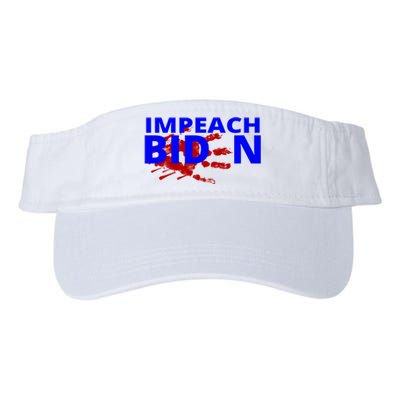 Impeach Joe Biden Bloody Handprint Valucap Bio-Washed Visor