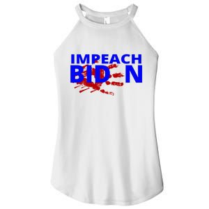 Impeach Joe Biden Bloody Handprint Women's Perfect Tri Rocker Tank