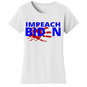 Impeach Joe Biden Bloody Handprint Women's T-Shirt