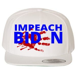 Impeach Joe Biden Bloody Handprint Wool Snapback Cap