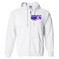 Impeach Joe Biden Bloody Handprint Full Zip Hoodie