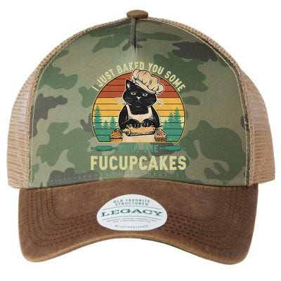 I Just Baked You Some Shut The Fucupcakes Vintage Retro Cat Legacy Tie Dye Trucker Hat