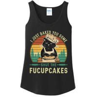 I Just Baked You Some Shut The Fucupcakes Vintage Retro Cat Ladies Essential Tank