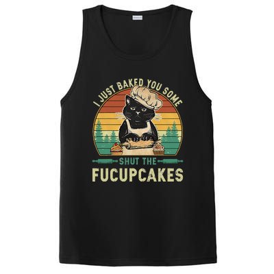 I Just Baked You Some Shut The Fucupcakes Vintage Retro Cat PosiCharge Competitor Tank