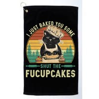 I Just Baked You Some Shut The Fucupcakes Vintage Retro Cat Golf Towel