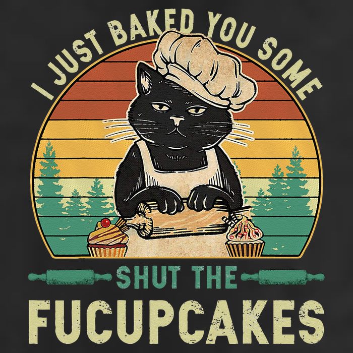 I Just Baked You Some Shut The Fucupcakes Vintage Retro Cat Golf Towel