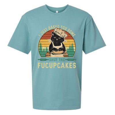 I Just Baked You Some Shut The Fucupcakes Vintage Retro Cat Sueded Cloud Jersey T-Shirt