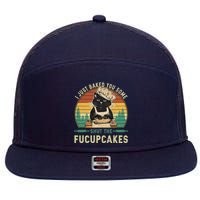 I Just Baked You Some Shut The Fucupcakes Vintage Retro Cat 7 Panel Mesh Trucker Snapback Hat