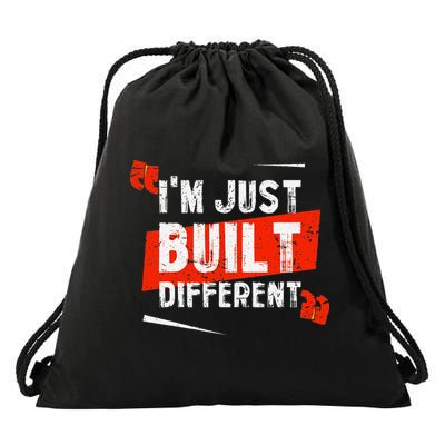 IM Just Built Different Drawstring Bag