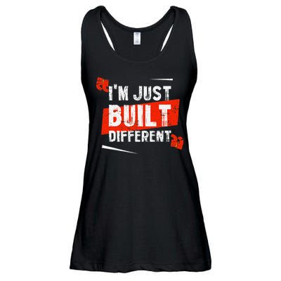 IM Just Built Different Ladies Essential Flowy Tank