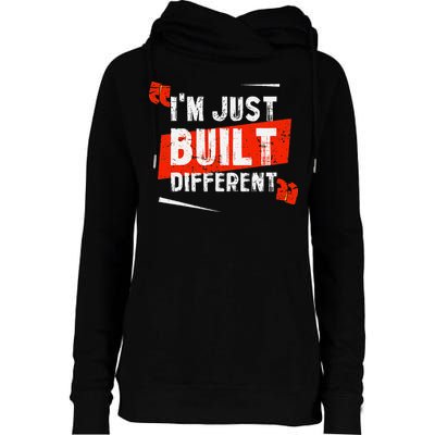IM Just Built Different Womens Funnel Neck Pullover Hood