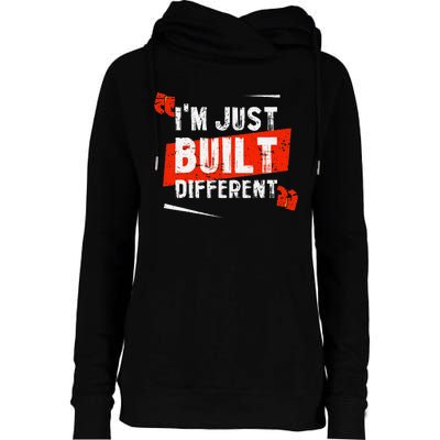 IM Just Built Different Womens Funnel Neck Pullover Hood