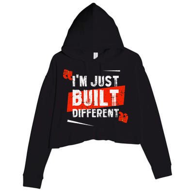 IM Just Built Different Crop Fleece Hoodie